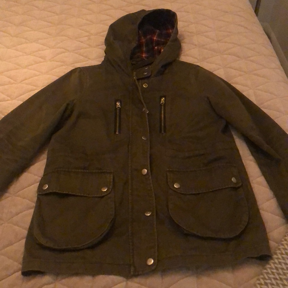 Topshop Washed Green Jacket